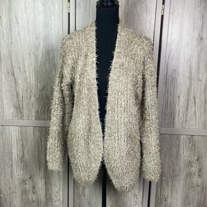 Kensie oversized chunky soft fuzzy cardigan women's S